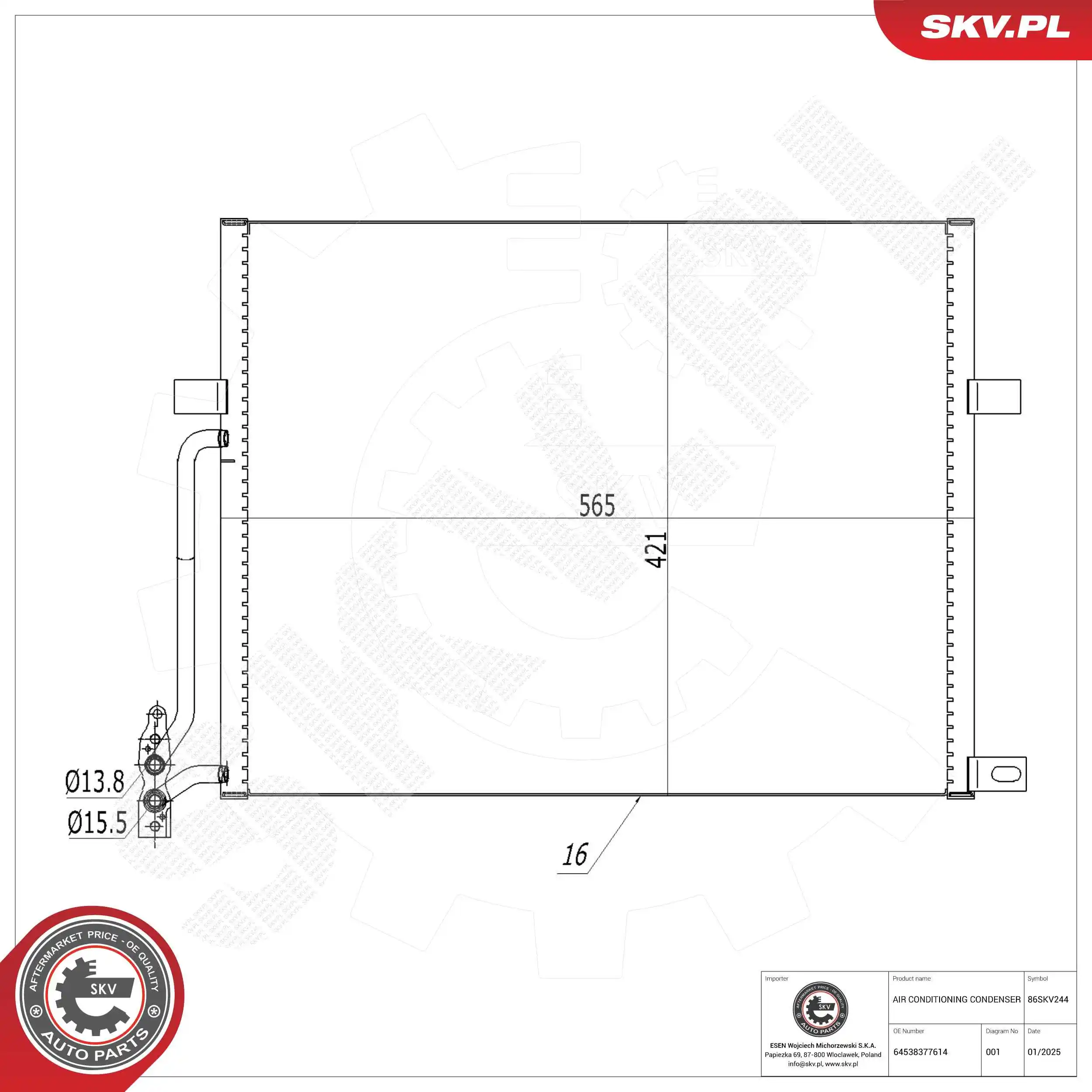 Condenser, air conditioning